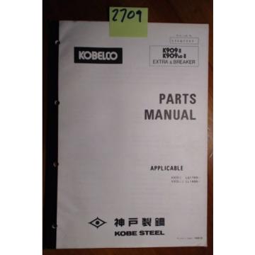 Kobelco K909-II SN LQ1789- K909LC-II SN LL1488- Extra &amp; Breaker Parts Manual &#039;88