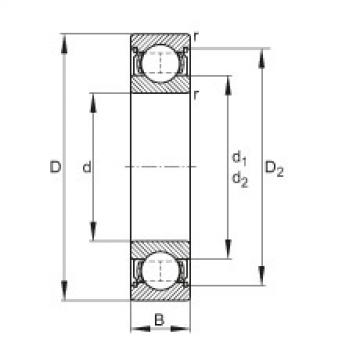 FAG 608 bearing skf Deep groove ball bearings - 61805-2Z