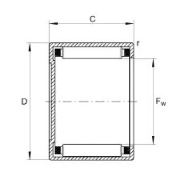 needle roller thrust bearing catalog BCE107-1/2 INA