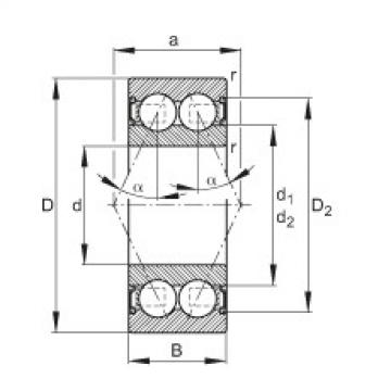 FAG bearing mcgill fc4 Angular contact ball bearings - 3810-B-2RS-TVH