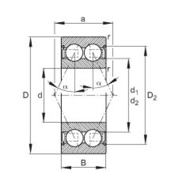 FAG nsk slewing bearing Angular contact ball bearings - 3220-B-2Z-TVH