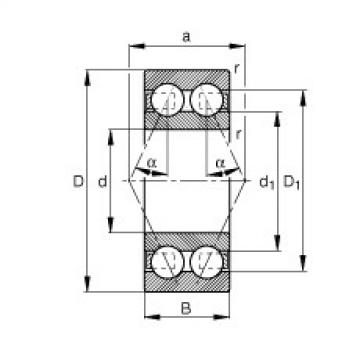 FAG ntn flange bearing dimensions Angular contact ball bearings - 3306-BD-XL