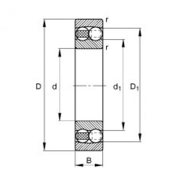 FAG 7218 b mp fag angular contact bearing 90x160x30 Self-aligning ball bearings - 1222-M