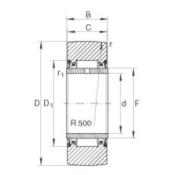 FAG bearing skf 309726 bd Yoke type track rollers - NA22/8-2RSR