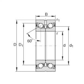 FAG 7218 b mp fag angular contact bearing 90x160x30 Axial angular contact ball bearings - ZKLN1747-2RS-XL