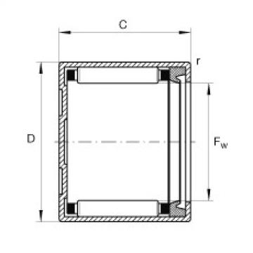 FAG bearing mcgill fc4 Drawn cup needle roller bearings with closed end - BCE58-P