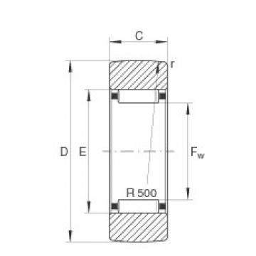 FAG cam roller ina Yoke type track rollers - RSTO25