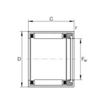 FAG ราคา bearing timken 107105 cup Drawn cup needle roller bearings with open ends - HK4518-RS