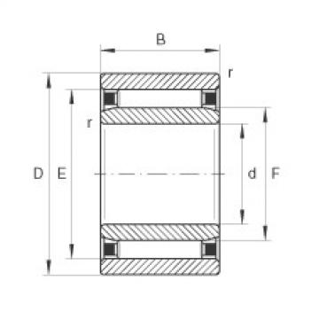 needle roller bearing sleeve NAO20X35X17 INA