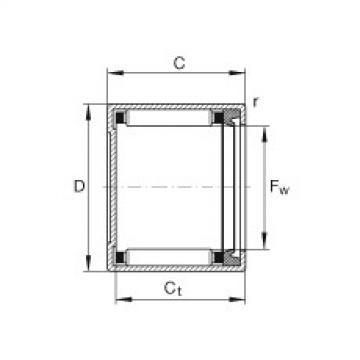 FAG distributor of fag bearing in italy Drawn cup needle roller bearings with closed end - BK1514-RS