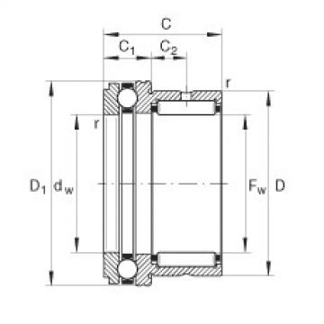 FAG ntn flange bearing dimensions Needle roller/axial ball bearings - NKX60-XL