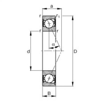 angular contact ball bearing installation B7001-E-2RSD-T-P4S FAG