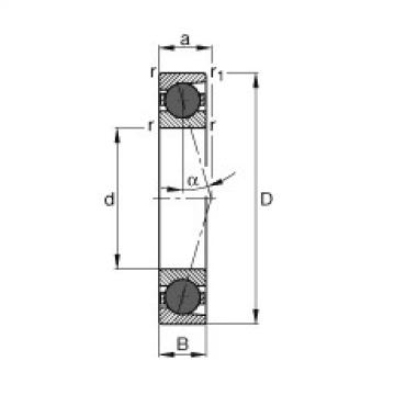 angular contact ball bearing installation HCB7210-C-T-P4S FAG