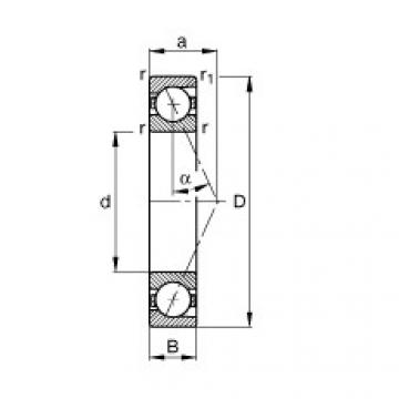 angular contact ball bearing installation B7019-E-T-P4S FAG