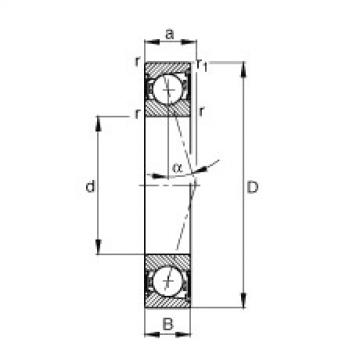 angular contact ball bearing installation B7005-C-2RSD-T-P4S FAG