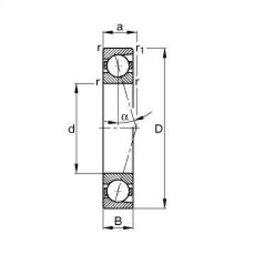 angular contact ball bearing installation B7004-C-T-P4S FAG