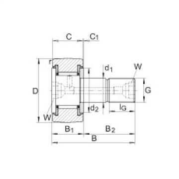 FAG skf bearing 33215 Stud type track rollers - KR22-PP