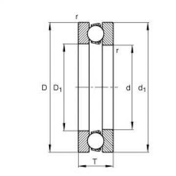FAG bearing size chart nsk Axial deep groove ball bearings - 51318