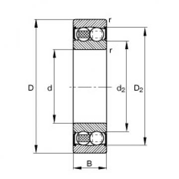 FAG nsk slewing bearing Self-aligning ball bearings - 2304-2RS-TVH