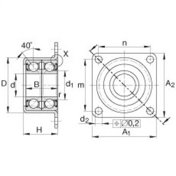 FAG bearing racing skfseri bearingnya c4 Angular contact ball bearing units - ZKLR1547-2RS