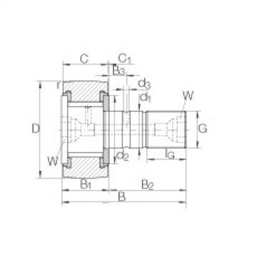 FAG bearing racing skfseri bearingnya c4 Stud type track rollers - KRV80-PP