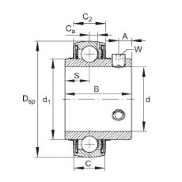FAG fl205 bearing housing to skf Radial insert ball bearings - UC216-50