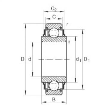 FAG low noise bearing nsk Radial insert ball bearings - 208-XL-KRR