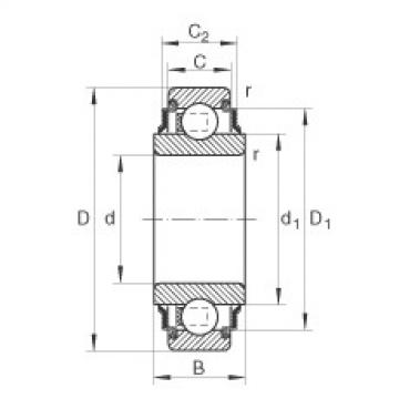 FAG psita ina Radial insert ball bearings - 203-XL-KRR-AH05