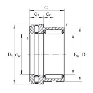 FAG 6301dulx japan nsk 898 Needle roller/axial cylindrical roller bearings - NKXR25-XL