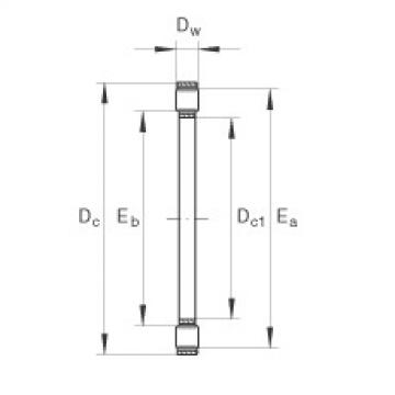 FAG bearing mcgill fc4 Axial cylindrical roller and cage assembly - K81260-M