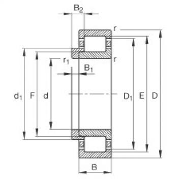 Cylindrical Bearing NJ217-E-TVP2 + HJ217-E FAG