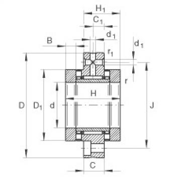 FAG equivalent skf numbor for bearing 1548817 Needle roller/axial cylindrical roller bearings - ZARF1560-TV