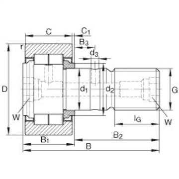 FAG skf bearing ge 20 c Stud type track rollers - NUKR90