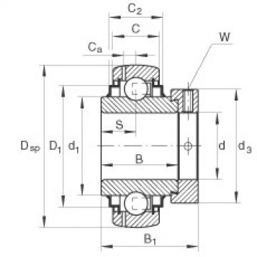 FAG cad skf ball bearing Radial insert ball bearings - GNE90-XL-KRR-B