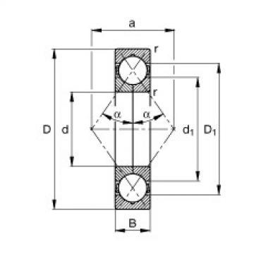 FAG 7218 b mp fag angular contact bearing 90x160x30 Four point contact bearings - QJ305-XL-TVP
