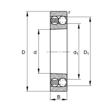FAG ntn flange bearing dimensions Self-aligning ball bearings - 2213-K-TVH-C3