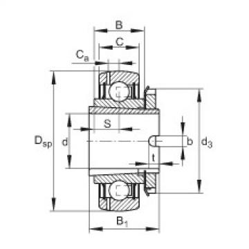 FAG slewing ring bearing skf Radial insert ball bearings - GSH40-XL-2RSR-B