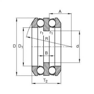 FAG rolamento f6982 Axial deep groove ball bearings - 54308 + U308