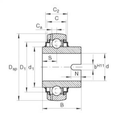 Bearing export GLE40-KRR-B  INA   