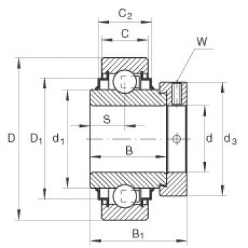 FAG harga jual nsk bearing 38bwd27aca68 Radial insert ball bearings - E35-XL-KRR