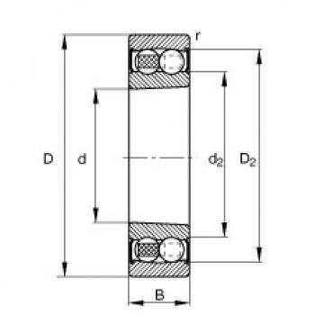 Self-Aligning Ball Bearings 2210-K-2RS-TVH-C3 FAG