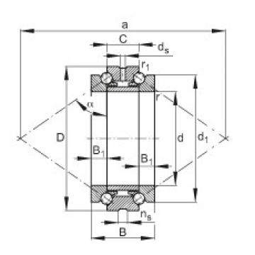 FAG cad skf ball bearing Axial angular contact ball bearings - 234438-M-SP