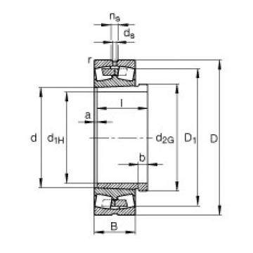 spherical roller bearing axial load 241/710-B-K30-MB + AH241/710-H FAG