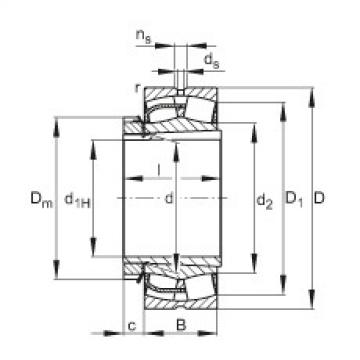 FAG distributor of fag bearing in italy Spherical roller bearings - 22244-BE-XL-K + H3144X