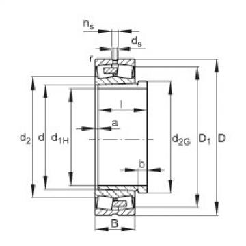 FAG cad skf ball bearing Spherical roller bearings - 24096-BEA-XL-K30-MB1 + AH24096-H