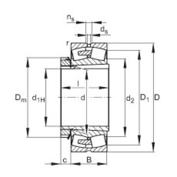 FAG bearing table ntn for solidwork Spherical roller bearings - 23188-BEA-XL-K-MB1 + H3188-HG