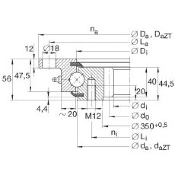 FAG wheel hub bearing unit timken for dodge ram 1500 2000 Four point contact bearings - VLI200414-N