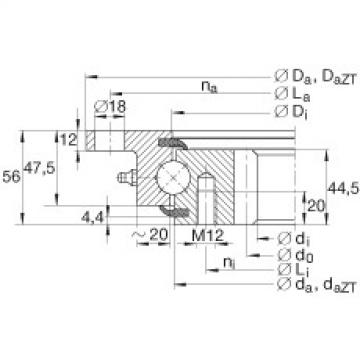 FAG bearing size chart nsk Four point contact bearings - VLI200844-N