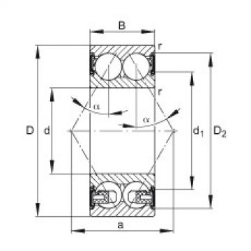 angular contact thrust bearings 3202-BD-2HRS-TVH FAG