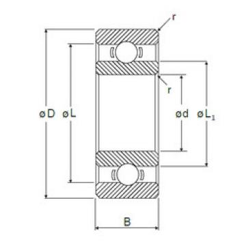 Bearing Original Brand L-1680  NMB   